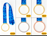 Médaille de récompense personnalisée de style sportif en alliage de zinc électroplaqué avec gravure au laser et impression UV, souvenir personnalisé