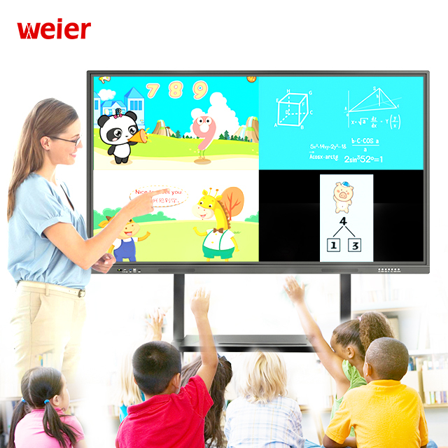 High Quality 65 Inch Interactive Flat Board Weier OEM Multi Touch Screen Panel Direct China Factory Outlet High Interactive