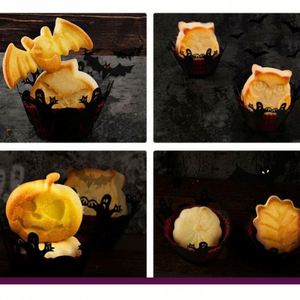 Moule en silicone pour gâteaux, savons, bougies, bonbons, muffins et chocolats d'Halloween, avec motifs citrouille, toile d'araignée et cerveau - Product Image 3