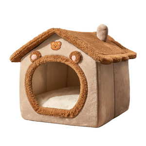 Hovicaed Haustierhaus Abnehmbares Waschbares Katzenhaus Welpen-Höhle Sofa Haustierbett für Sehr Kleine Hunde und Kleine bis Mittelgroße Katzen - Product Image 5