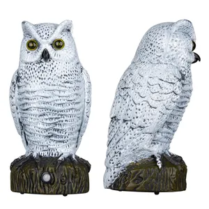 Plastic Owl Sharp Bird Repellent Device Smart Scarecrow Fake Owl Decoy Pest Repellent Garden Protector Made In China