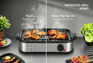 <span class=keywords><strong>Grill</strong></span> électrique vertical rotatif, barbecue à température contrôlée, antiadhésif, facile à nettoyer avec filtre à charbon pour éliminer la <span class=keywords><strong>fumée</strong></span> - Product Image 2