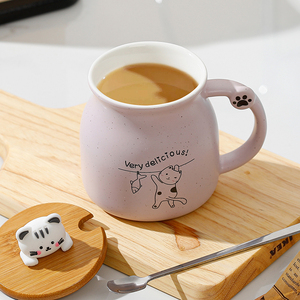 Venta caliente Linda <span class=keywords><strong>Taza</strong></span> <span class=keywords><strong>de</strong></span> cerámica <span class=keywords><strong>Kawaii</strong></span> rosa <span class=keywords><strong>de</strong></span> 350ml con tapa y cuchara para <span class=keywords><strong>taza</strong></span> <span class=keywords><strong>de</strong></span> té microondas y lavavajillas seguro lindo regalo <span class=keywords><strong>de</strong></span> negocios - Product Image 5