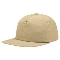 Casquette de baseball personnalisée avec logo imprimé, 5 panneaux, en nylon, à visière plate, fermeture snapback, légère, séchage rapide, imperméable, pour le sport