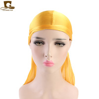 Luxe longue grande tresse cheveux femmes tête dormir tache Bonnets unisexe concepteur Durag vendeur soie Du Rags cagoule hommes Durag