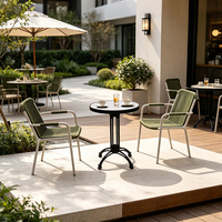 de patio moderne chaises 8 places meubles de jardin extérieur ensembles de salle à manger en corde d'aluminium de 9 pièces