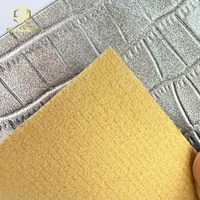 Rouleaux de cuir synthétique PU gaufré à motif crocodile brillant en 19 couleurs pour sacs, chaussures et artisanat
