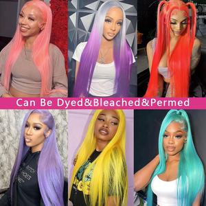 วิกผมแท้แบบผูกเชือกด้านหน้า 13x4 แบบแสกข้างตรง สีทอง ถอนขนแล้ว ฟอกปม ไม่ต้องใช้กาว - Product Image 5