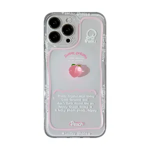 <span class=keywords><strong>Kawaii</strong></span> Cristal Pêche Doux Filles Transparent Téléphone étuis pour <span class=keywords><strong>iphone</strong></span> 14 13 11 12 Pro Max Xs Max XR X 7 8 14 Plus Mignon Couverture 16 - Product Image 6