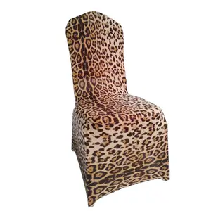 거실 파티 비즈니스 패션 릴리스 회의에 대 한 레오파드 무늬 스트레치 의자 커버