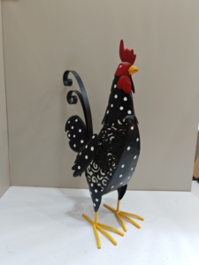 Precio al por mayor ilustraciones artesanales regalos al aire libre Metal impermeable decorativo Gallo pollo soporte estatua para decoración <span class=keywords><strong>de</strong></span> jardín - Product Image 5