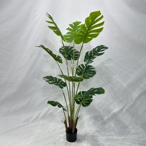 160cm Pot fausse <span class=keywords><strong>plante</strong></span> réaliste décoration de la maison en plastique à feuilles persistantes Faux arbre intérieur KD artificiel <span class=keywords><strong>Monstera</strong></span> arbre - Product Image 1