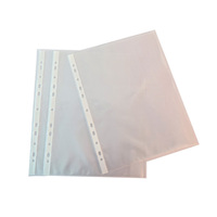 100 PCS Protège-feuilles transparents en plastique PP format A4 à 11 anneaux pour fournitures scolaires