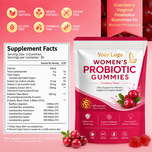 Gummies Probiotiques pour Femmes à la Canneberge : Soutient la Santé Digestive et Vaginale, Équilibre la Flore Intestinale, Renforce l'Immunité (Marque Blanche) - Product Image 3