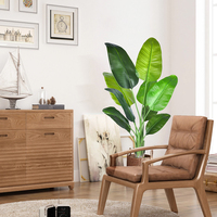 Vente en gros d'usine de plantes artificielles, oiseau de paradis, monstera réaliste, palmier tropical, fausses plantes décoratives pour la maison