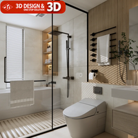 Servicio de Diseño de Interiores de Villas Modernas de Lujo con Renderizado 3D, Solución de Diseño Gráfico para Decoración del Hogar
