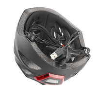 Casque de vélo et de trottinette pour adultes avec feux d'avertissement LED avant et arrière