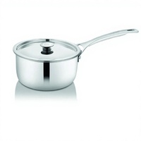 Casserole lourde en acier inoxydable avec couvercle en acier inoxydable Collection d'ustensiles de cuisine Design élégant classique martelé