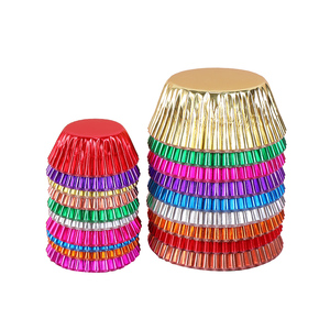 Bán buôn 60gsm 110 tùy chỉnh <span class=keywords><strong>Muffin</strong></span> ly nhôm lá cupcake Lót Lò nướng cho bánh - Product Image 3