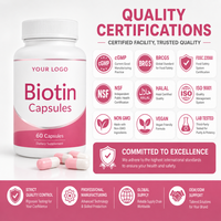 Capsules de biotine pour la croissance des cheveux, capsules de nutriments beauté quotidiens avec formule premium, capsules bien-être