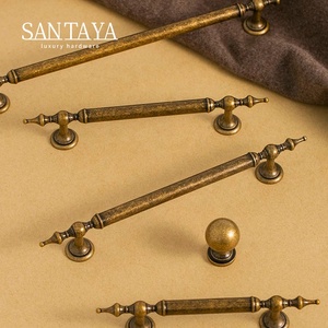 Santaya アンティーク真鍮ハンドル 取手 キッチンキャビネット 引き出し 戸棚用 ブロンズ色 - Product Image 3