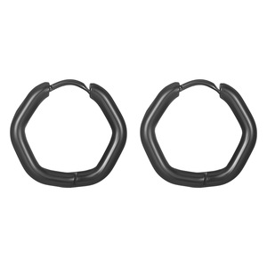 <span class=keywords><strong>Orecchini</strong></span> a Cerchio Huggie in Acciaio Inossidabile | Design Geometrico Minimalista a Forma Rotonda, Quadrata e a Cuore | Ipoallergenici e Impermeabili - Product Image 6