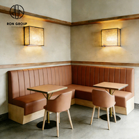 Ensemble de mobilier moderne pour café, restaurant, table et chaise demi-cercle, banquette, canapé