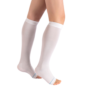 <strong>Good</strong> Quality Knee High Open Toe White 15-20mmhg Compression Anti Embolism <strong>Stockings</strong> <strong>for</strong> <strong>Varicose</strong> <strong>Veins</strong> Treatment - Product Image 3