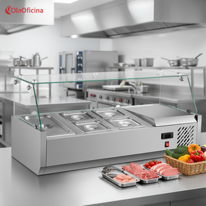 Bandeja de Ensaladas Refrigerada Estática, Baño María de Bajo Consumo para Buffet de Hotel y Restaurante - Product Image 1