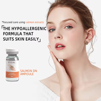 Ampoule de sérum aux cellules souches de saumon Private Label 12 jours pour une hydratation intensive et une thérapie de soin de la peau