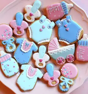 <span class=keywords><strong>Emporte</strong></span>-pièce en acier inoxydable Empreinte de bébé T-shirt Biscuit Moule pour baby shower - Product Image 6