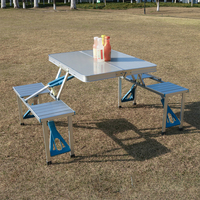 Ensemble table et chaises pliantes de haute qualité, facile à transporter, table et chaises pliantes en aluminium, table et chaises de camping en forme de valise
