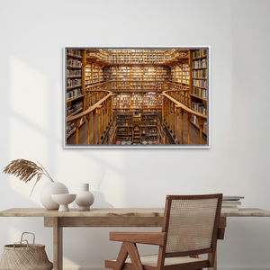 Elegant Printed <b>Canvas</b> Artwork: Office Decor & Wall Hanging,WHITE <b>FRAMED</b> <b>CANVAS</b> - Product Image 3