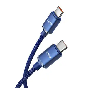 כבל USB-C Pd 120w עבור iphone תפוחים 15 פרו טעינה מהירה מקסימלית סוג כבל USB מסוג c כדי להקליד c כבל נתונים huawei xiaomi ipad