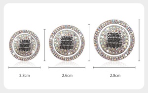 カークリスタルラインストーンスタートエンジンイグニッションボタンキーノブブリンリングエンブレムステッカーカーアクセサリー装飾デカール - Product Image 6