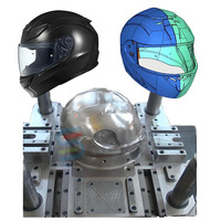Moule d'injection en plastique de moule de coquille de casque de moto intégral pour le casque de moteur