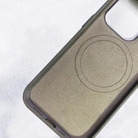 Coque de Téléphone Leyi Personnalisée Antichoc en Cuir PU à Couverture Intégrale avec Fermeture Magnétique en Tissu pour iPhone 16 Pro Max