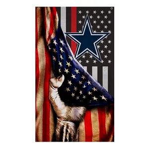Conception personnalisée 3*5 Ft USA NFL Dallas cowboy boys Raiders et plus football Rugby toutes équipes drapeau
