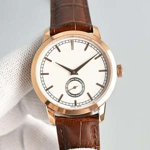White Sapphire Crystal <b>Rose</b> <b>Gold</b> Case Mechanical Timepiece Men 38mm Small Second Function 2026 New Gents <b>Dress</b> Watch Pointer - Product Image 3