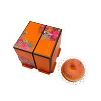 Boîtes à gâteaux mousse de style cadeau de luxe avec logo personnalisé en estampage à chaud, emballage élégant pour gâteaux en tranches