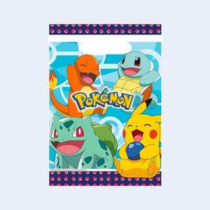 Sacs cadeaux en plastique pour fête Pokémon, 16.2x23.4cm, 8 pièces, emballage cadeau d'anniversaire imprimé en 4 couleurs pour les âges 2-4 ans - Product Image 2