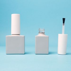 Square 18ml <strong>Nail</strong> <strong>Gel</strong> Polish Empty Glass Bottle with Cap and Brush - Product Image 3