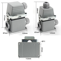 Connecteur industriel robuste BYLJQ HE-032 36 40 broches 16A 500V, prise mâle/femelle avec insert en cuivre et coque en aluminium pour alimentation PCB