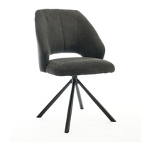 Chaise de salle à manger pivotante réglable en tissu et fer, style nordique moderne et antique, pour la maison, l'hôtel, l'appartement et la cuisine (vente en gros)