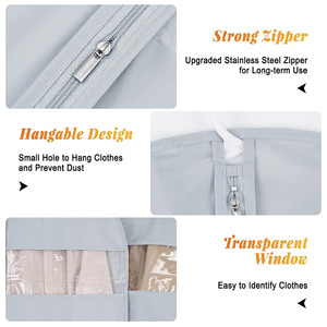 <span class=keywords><strong>Housse</strong></span> <span class=keywords><strong>de</strong></span> vêtement anti-poussière en tissu non tissé blanc <span class=keywords><strong>de</strong></span> haute qualité pour suspendre les vêtements - Product Image 5