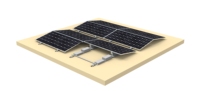 Système de support solaire à ballast en aluminium OEM pour toit plat, inclinaison réglable, pour modules photovoltaïques, résistance au vent de 60 m/s