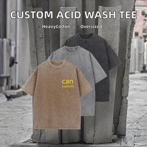 <span class=keywords><strong>T</strong></span>-shirt Unisex Personalizzata in Cotone da 230gsm, Vestibilità Aderente, <span class=keywords><strong>Design</strong></span> Bicolore Vintage Lavato, Produzione su Misura con Basso MOQ - Product Image 2
