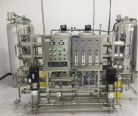Système de traitement d'eau par osmose inverse RO 500 LPH avec contrôle PLC, machine de traitement d'eau potable pure pour l'industrie
