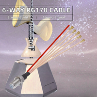 YSTOOM YF17806 Câble RF RG178 6 voies Antennes de communication Extension de câble Pigtail Connecteurs F femelle IPX1/UFL Guangdong