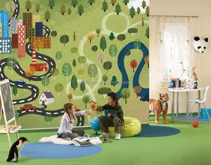 High End Custom Made Children Room Kindergarten Wall Mural Kids Wallpaper